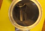 Inside View of 2 inch Inlet on Used SS Y-Valve w/ Triclover Ferrules - Package