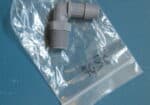 new plastic elbow, measuring 5/8 inch outside diameter