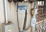 used Mueller chiller -- close-up pipes and controls