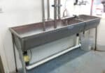 DeLaval wash sink and tank -- plus 1.5 inch plastic wash line