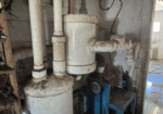 vacuum pump (side view) with compressor