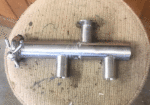 Used Stainless Steel 1  1/2” Bender Diverter Valve