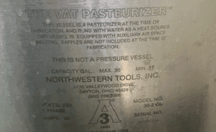 Two 30 Gallon Vat Pasteurizers With Chart Recorders 2 - Dairy Train Classifieds