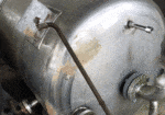 Used 230 Gallon SS Cone Bottom Tank w/Lightning Mixer