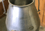 Used Fresh Cow Milker Pail showing welding mending